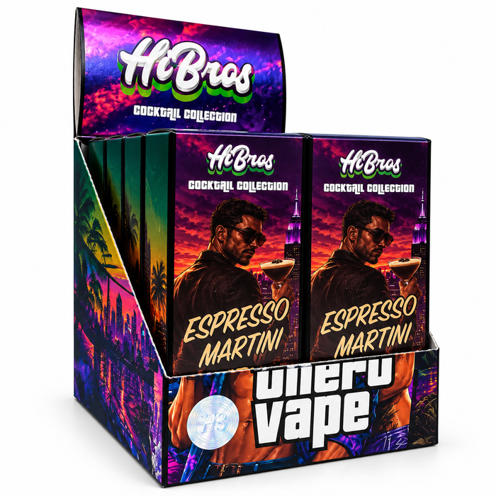 HiBros Cocktail Collection Espresso Martini Display mit 10 Vapes