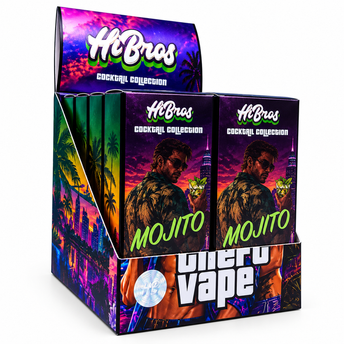 HiBros Cocktail Collection Mojito Display mit 10 Vapes