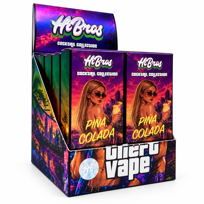 HiBros Cocktail Collection Piña Colada Display mit 10 Vapes